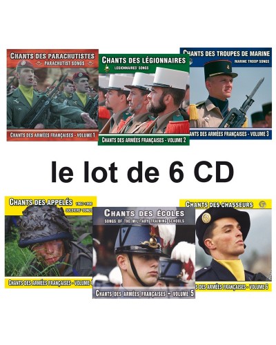 Les chants des armées françaises, une collection unique de 6 CD