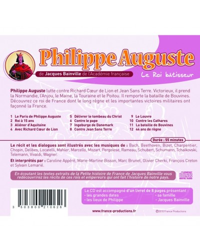 CD Philippe Auguste le roi bâtisseur