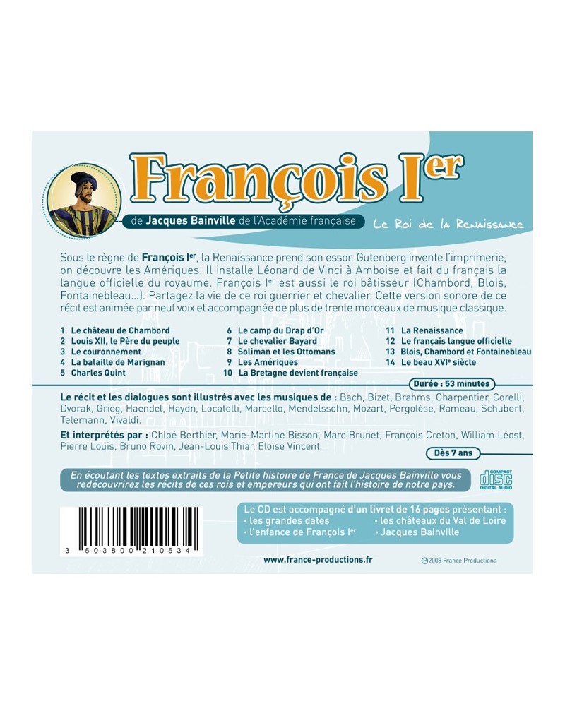 CD François Ier le roi de la Renaissance