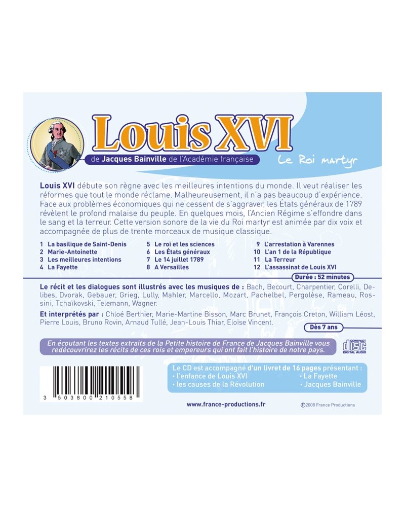 CD Louis XVI le Roi martyr