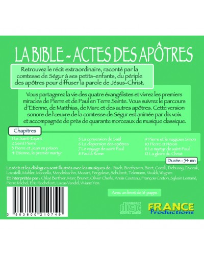 CD La Bible (Actes des Apôtres)
