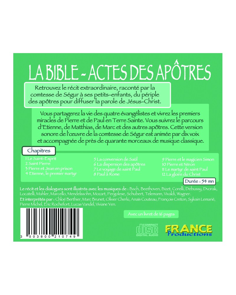 CD La Bible (Actes des Apôtres)