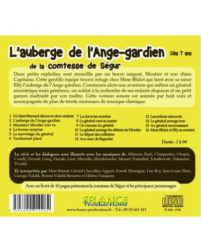 CD L'auberge de l'Ange-gardien de la comtesse de Ségur