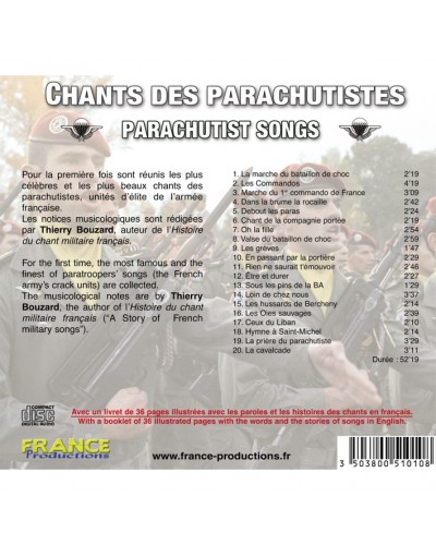 CD Chants des parachutistes