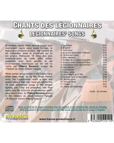 CD Chants des légionnaires