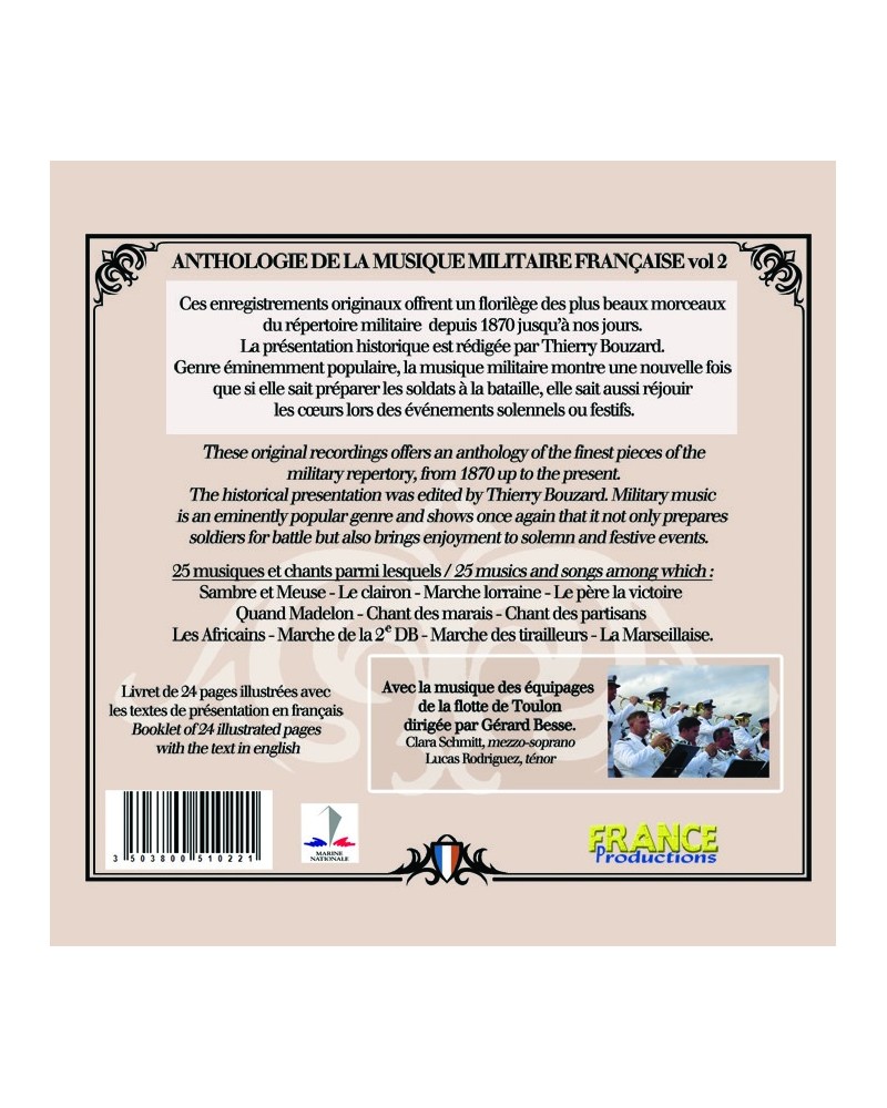 CD Anthologie de la musique militaire française vol 2