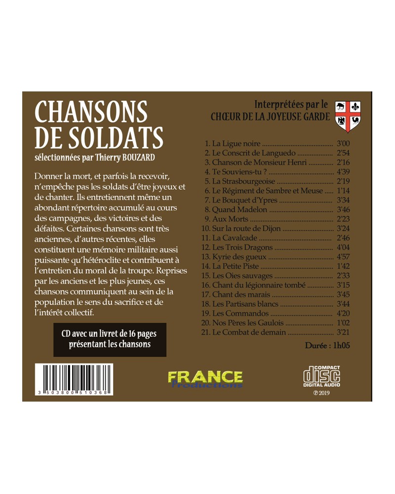 CD Chansons de soldats