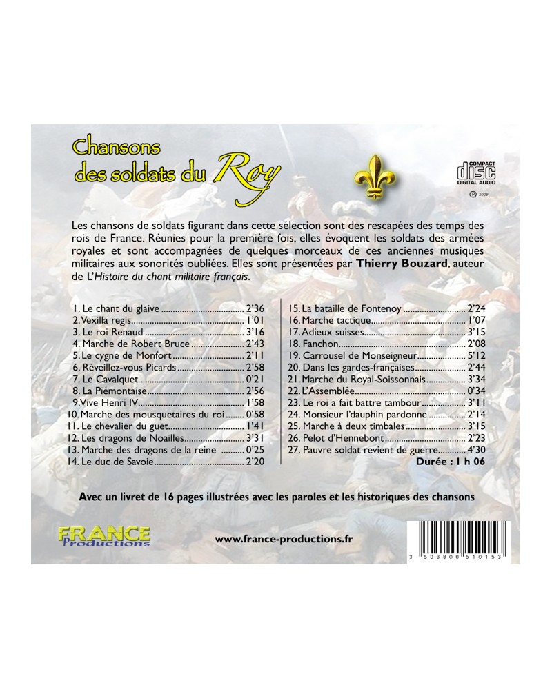 CD Chansons des soldats du Roy