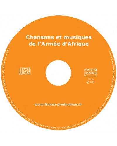 CD Chansons et musiques de l'Armée d'Afrique