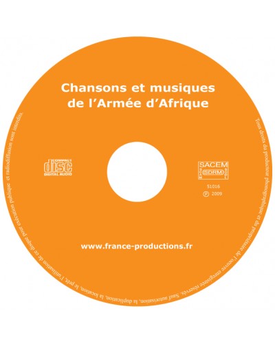 CD Chansons et musiques de l'Armée d'Afrique
