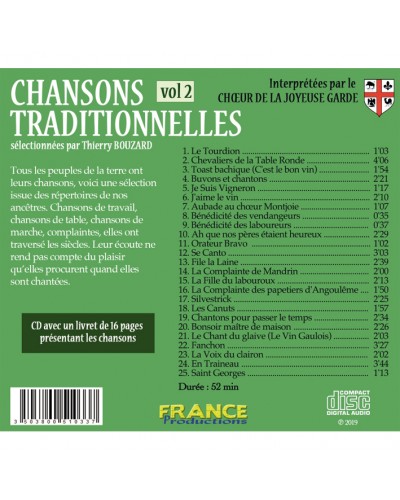 CD Chansons traditionnelles volume 2