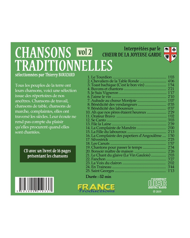 CD Chansons traditionnelles volume 2