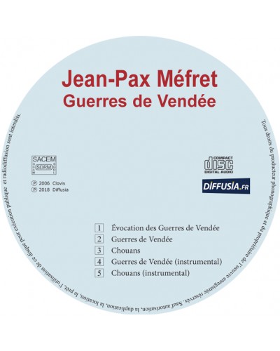 CD Jean-Pax Méfret Guerres de Vendée