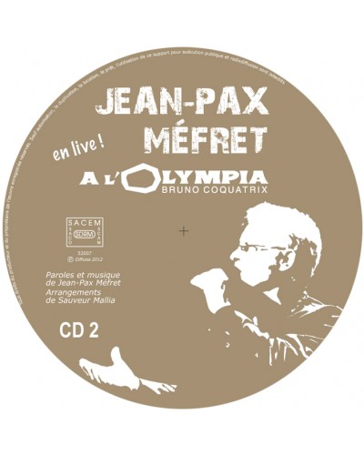 Double-CD Jean-Pax Méfret à l'Olympia