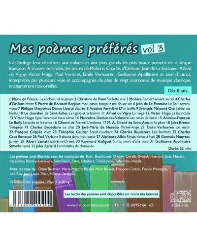 Mes poèmes préférés le lot de 5 CD