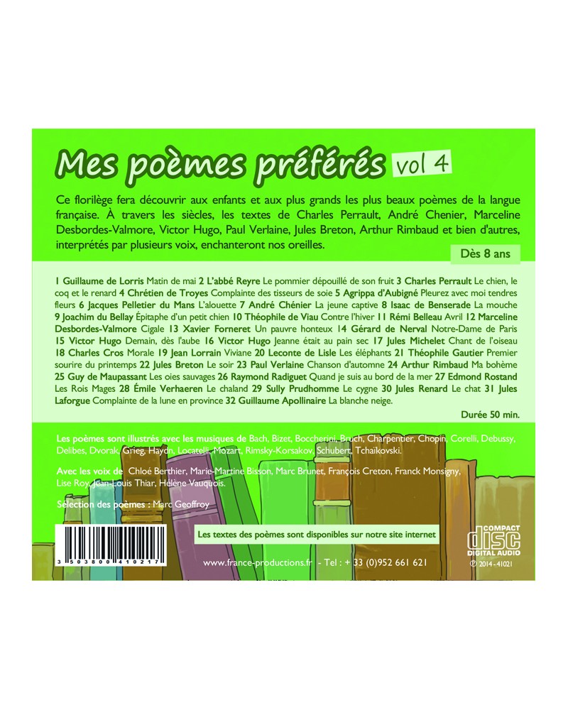 CD Mes poèmes préférés volume 4