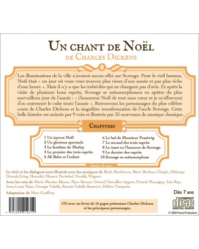 Dos CD Un chant de Noël de Charles Dickens