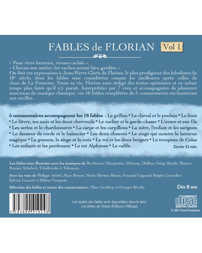 Dos du  CD Fables de Florian vol 1