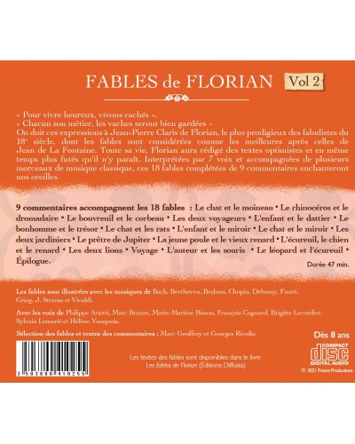 Dos du CD Fables de Florian vol 2