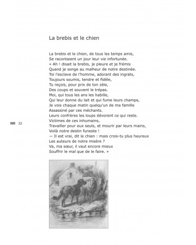 Texte de la fable "La brebis et le chien"