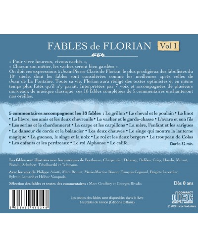 Dos du CD Fables de Florian vol 1