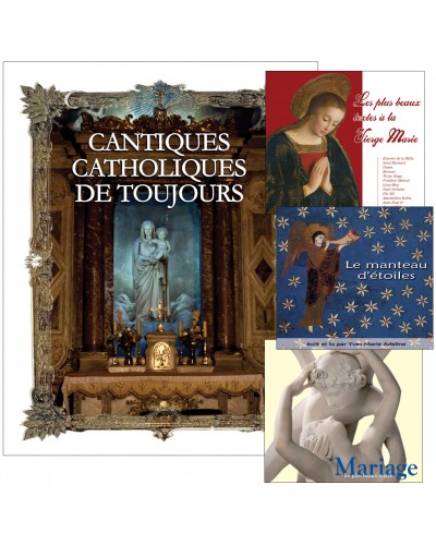 Coffret 4 CD Catholiques de toujours + CD Plus beaux textes à la Vierge Marie + CD Mariage + CD Le manteau d'étoiles