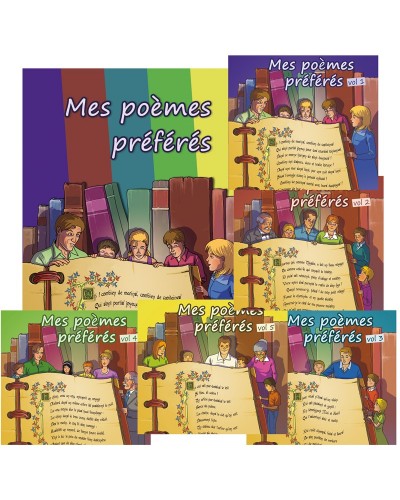 Mes poèmes préférés le lot de 5 CD + le livre