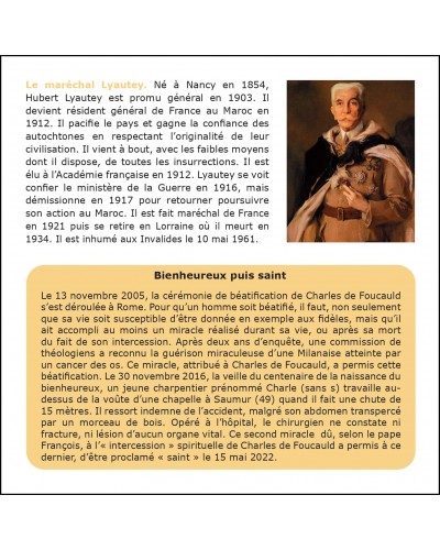 Page du livret accompagnant le CD Saint Charles de Foucauld