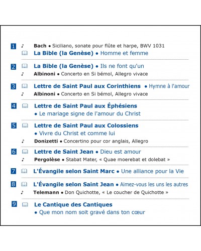 CD Mariage, les plus beaux textes