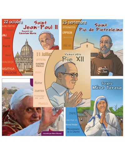 5 saints, bienheureux, vénérable et acteurs du 20e siècle en CD