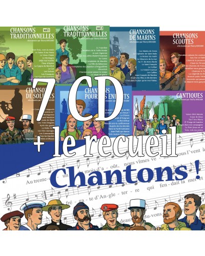 7 CD de chansons de tradition + un recueil