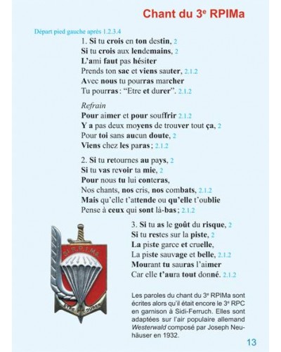 Carnet de chants des parachutistes page 13