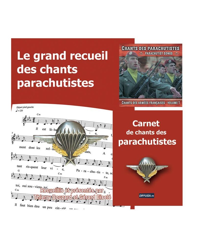 Parachutistes : Le grand recueil + Le carnet de chants + 2 CD