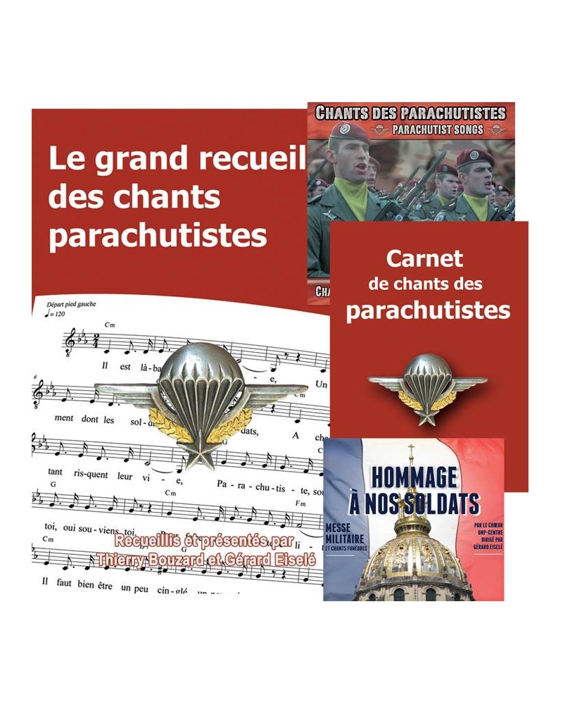 Parachutistes : Le grand recueil + Le carnet de chants + 2 CD